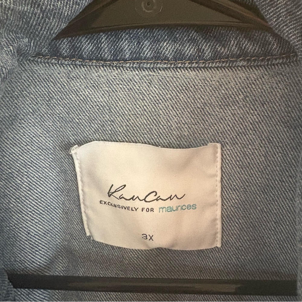 KanCan Blue Distressed Denim Jacket - Picture 2 of 4